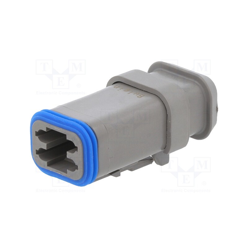 1 pcs x BULGIN - PX0108S04GY - Connector: wire-wire, PX0, female, plug, for cable, PIN: 4, grey