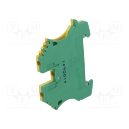 1 pcs x WEIDMu00dcLLER - 1010000000 WPE 2.5 - Splice terminal: rail, 2.5mm2, ways: 1, terminals: 2, yellow-green