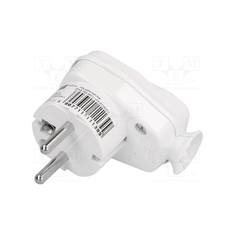 1 pcs x PCE - 9002214 - Connector: AC supply, male, plug, 2P+PE, 250VAC, 16A, white, PIN: 3