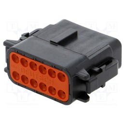 1 pcs x DEUTSCH - DTM06-12SB - Connector: wire-wire, DTM, female, plug, for cable, PIN: 12, black