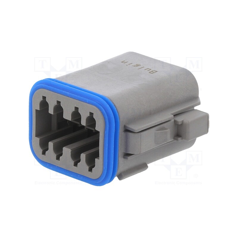 1 pcs x BULGIN - PX0100S08AGY - Connector: wire-wire, PX0, female, plug, for cable, PIN: 8, grey