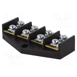 1 pcs x PAWBOL - E.4006P - Terminal block, screw terminal, 16mm2, 76A, ways: 4, terminals: 8