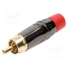 1 pcs x AMPHENOL - ACPL-CRD - Plug, RCA, male, short, straight, soldering, black, gold-plated