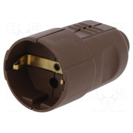 1 pcs x PCE - 5164 - Connector: AC supply, female, socket, 2P+PE, 230VAC, 16A, brown