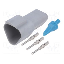 1 pcs x AMPHENOL - AT04-3P-KIT01 - Connector: wire-wire, AT, male, plug, for cable, PIN: 3, crimped