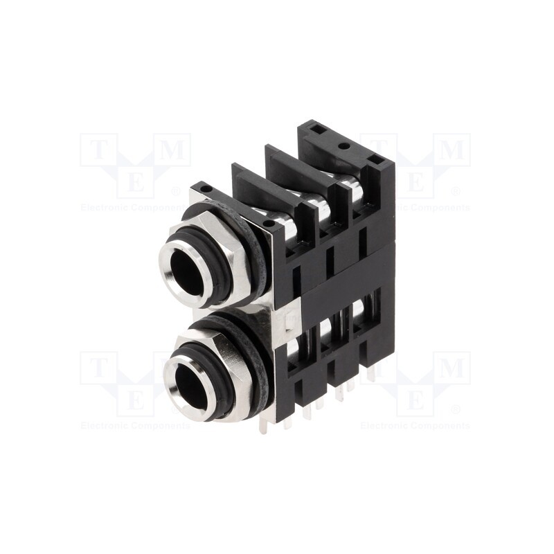 1 pcs x AMPHENOL - ACJS-MHDE - Socket, Jack 6,3mm, female, double,stereo,with triple switch