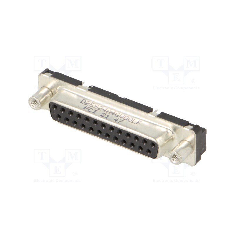 1 pcs x Amphenol Communications Solutions - D25S24A4GV00LF - D-Sub, PIN: 25, socket, female, for panel mounting, straight, 5A