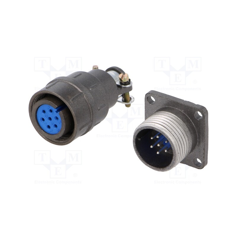 1 pcs x CONNFLY - DS1110-06-07LYP - Connector: circular, socket,plug, DS1110-06, male,female, PIN: 7