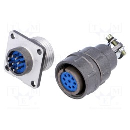 1 pcs x CONNFLY - DS1110-06-09LYP - Connector: circular, socket,plug, DS1110-06, male,female, PIN: 9