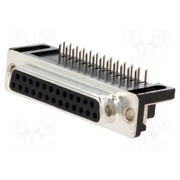 1 pcs x MH CONNECTORS - MHDD25F-T-B-SRBM - D-Sub, PIN: 25, socket, female, on PCBs, angled 90°, THT, 3A, 250V