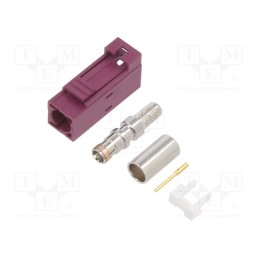 1 pcs x AMPHENOL RF - FA1-NDSJ-C04-0 - Connector: FAKRA, female, plug, for cable, crimped, -65÷165°C, 50Ω