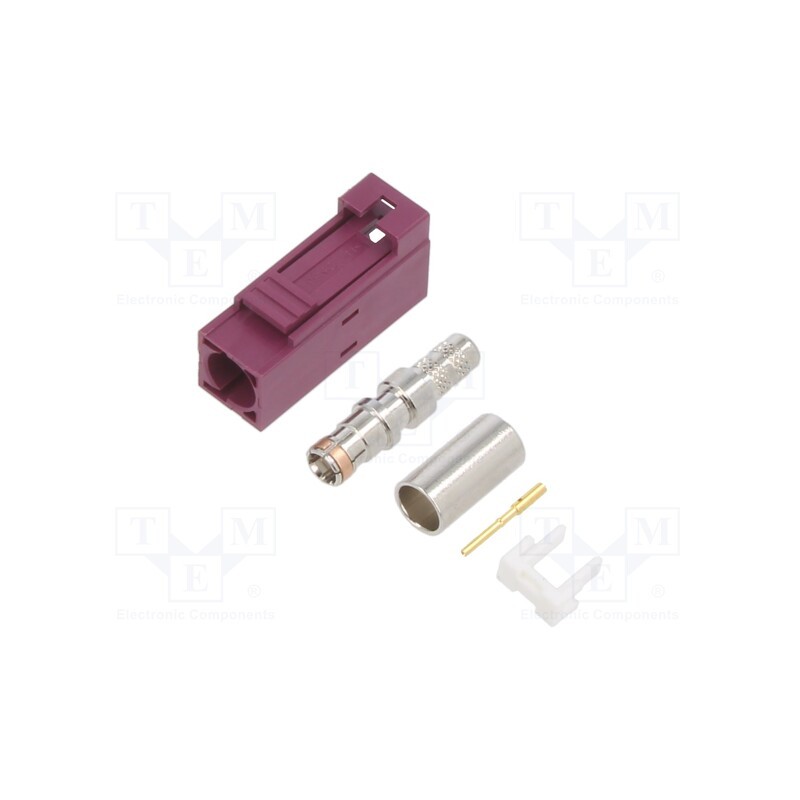 1 pcs x AMPHENOL RF - FA1-NDSJ-C04-0 - Connector: FAKRA, female, plug, for cable, crimped, -65÷165°C, 50Ω