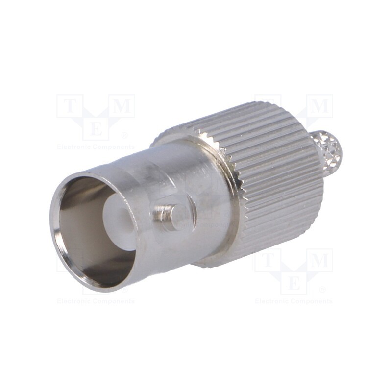 1 pcs x AMPHENOL RF - B6121E1-ND3G-5-50 - Plug, BNC, female, straight, 50Ω, crimped, for cable, POM