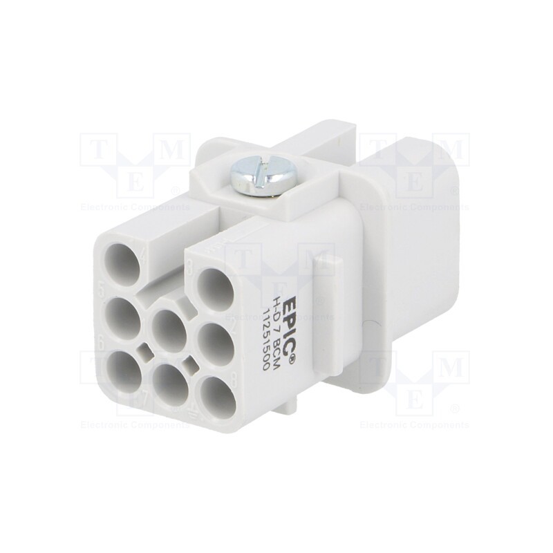 1 pcs x LAPP - 11251500 - Connector: HDC, female, EPIC H-D, PIN: 8, 7+PE, size H-A 3, 10A, 60V