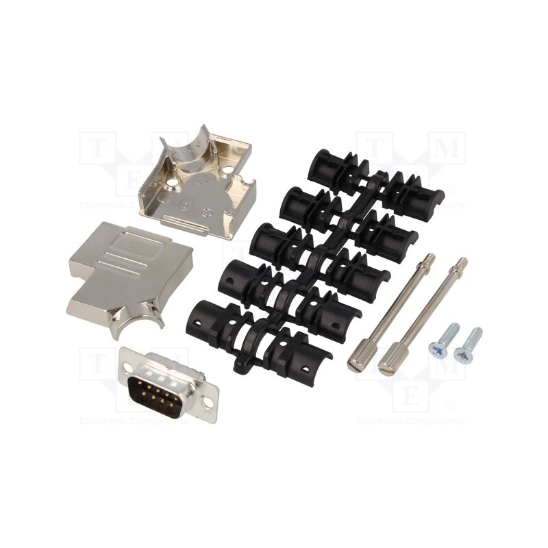 1 pcs x ENCITECH - D45ZK09-DBP-K - D-Sub, PIN: 9, plug, male, soldering, for cable, black