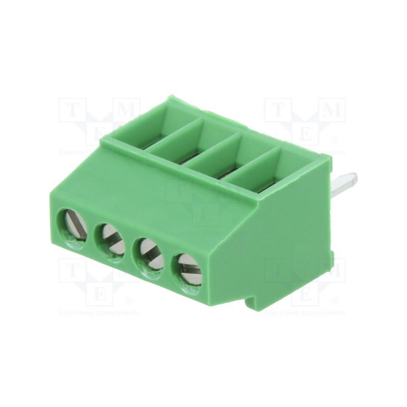 1 pcs x TE Connectivity - 282834-4 - PCB terminal block, angled 90°, 2.54mm, ways: 4, on PCBs, terminal