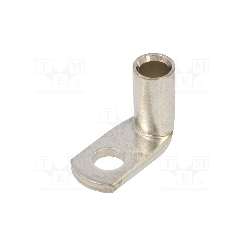 1 pcs x ERKO - KCS90_10-50/10 - Tip: ring tube, M10, 50mm2, crimped, for cable, angled 90°, tinned
