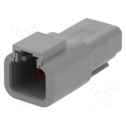 1 pcs x AMPHENOL - ATP04-2P - Connector: wire-wire, ATP, male, plug, for cable, PIN: 2, grey
