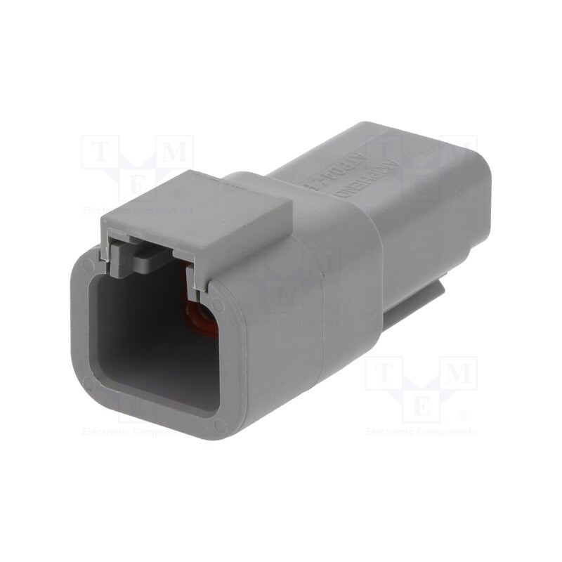 1 pcs x AMPHENOL - ATP04-2P - Connector: wire-wire, ATP, male, plug, for cable, PIN: 2, grey