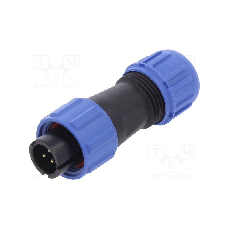 1 pcs x WEIPU - SP1110/P3II-N - Plug, SP11, male, PIN: 3, IP68, 4÷6.5mm, 5A, soldering, for cable
