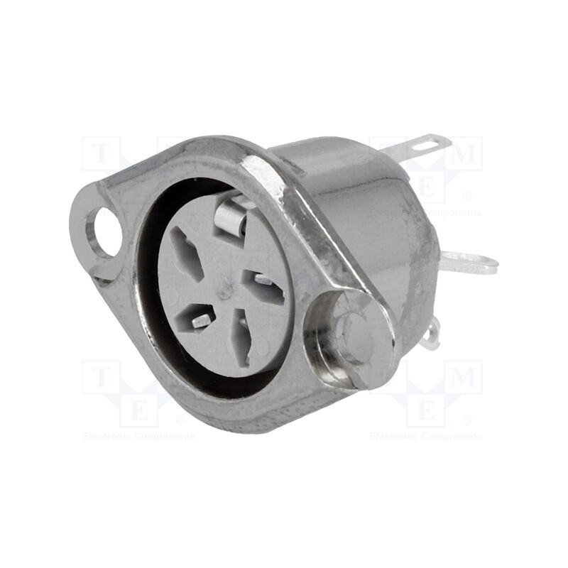 1 pcs x DELTRON - 630-0400 - Socket, DIN, female, PIN: 4, Layout: 216°, soldering, 34V, 2A, 10mΩ