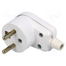 1 pcs x PLASTROL - W-10140 - Connector: AC supply, male, plug, 2P+PE, 230VAC, 16A, white, PIN: 3