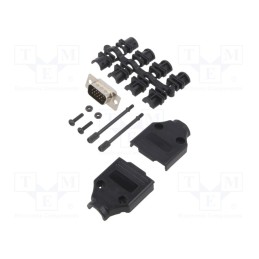 1 pcs x MH CONNECTORS - MHDTPPK9HD15MSK - D-Sub HD, PIN: 15, plug, male, for cable, straight, soldering