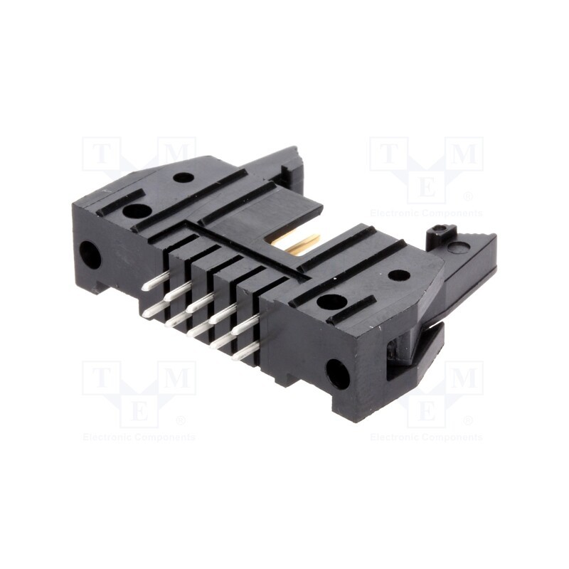 1 pcs x TE Connectivity - 5499910-1 - Socket, IDC, male, PIN: 10, straight, with ejector, THT, gold-plated