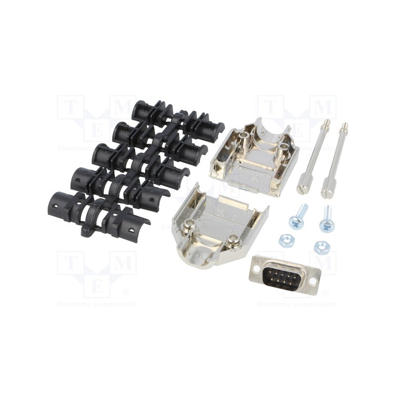 1 pcs x ENCITECH - 6355-0030-01 - D-Sub, PIN: 9, plug, male, soldering, for cable, black