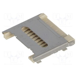 1 pcs x MOLEX - 5009010801 - Connector: for cards, microSD, shielded,with hinged cover, SMT