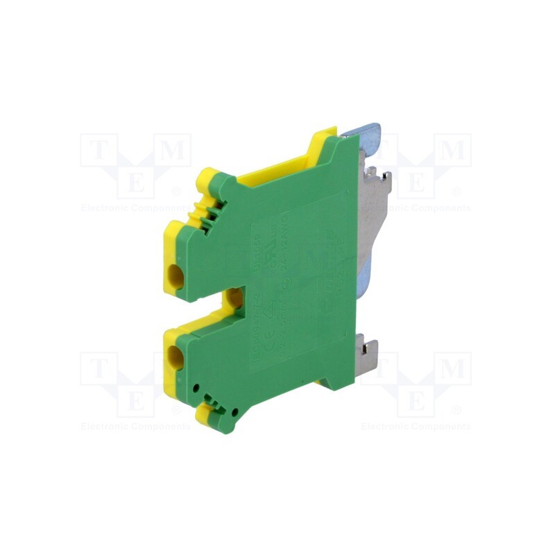 1 pcs x DEGSON ELECTRONICS - PC2.5-PE-01P-1Y-00A(H) - Splice terminal: rail, 0.2÷2.5mm2, ways: 1, terminals: 2, PC
