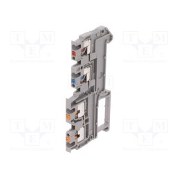 1 pcs x PHOENIX CONTACT - PTIO 1,5/S/3 – 3244410 - Splice terminal: rail, 0.14÷1.5mm2, ways: 3, terminals: 4, grey