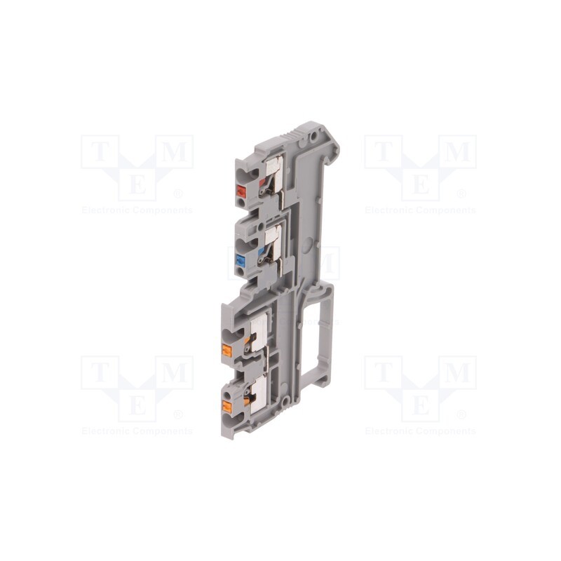 1 pcs x PHOENIX CONTACT - PTIO 1,5/S/3 – 3244410 - Splice terminal: rail, 0.14÷1.5mm2, ways: 3, terminals: 4, grey