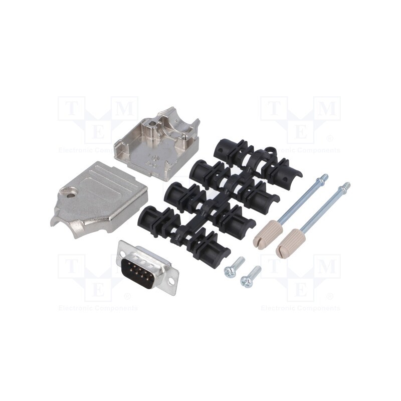 1 pcs x MH CONNECTORS - MHDTZK9-DB9P-K - D-Sub, PIN: 9, plug, male, straight, soldering, for cable