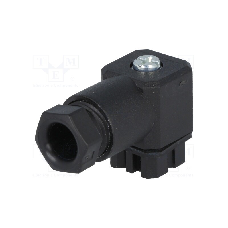 1 pcs x HIRSCHMANN - 932186100 G 30 W 3 F SCHWARZ - Connector: square, G, plug, female, PIN: 4, tinned, IP65, soldering