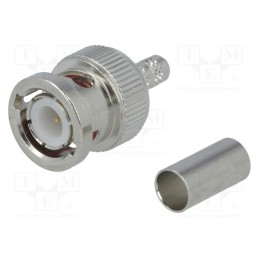 1 pcs x AMPHENOL RF - B1121A1-ND3G-1A-50 - Plug, BNC, male, KX23,M17-84,RG142,RG223,RG400,RG55, for cable
