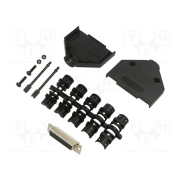 1 pcs x ENCITECH - 6355-0032-13 - D-Sub, PIN: 25, plug, female, soldering, for cable, black