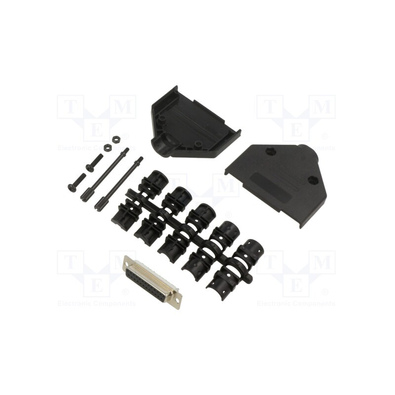 1 pcs x ENCITECH - 6355-0032-13 - D-Sub, PIN: 25, plug, female, soldering, for cable, black