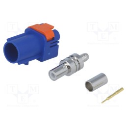 1 pcs x MOLEX - 734036282 - Connector: FAKRA, male, plug, crimped, Polarisation: C-Signal Blue