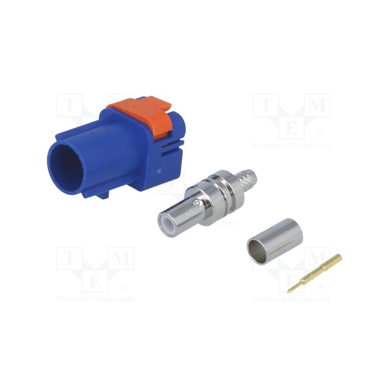 1 pcs x MOLEX - 734036282 - Connector: FAKRA, male, plug, crimped, Polarisation: C-Signal Blue