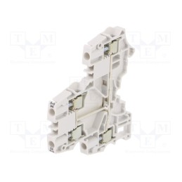 1 pcs x TE Connectivity - 1SNK505211R0000 (ZS4-D1) - Splice terminal: rail, 0.2÷4mm2, ways: 1, terminals: 4, grey, SNK