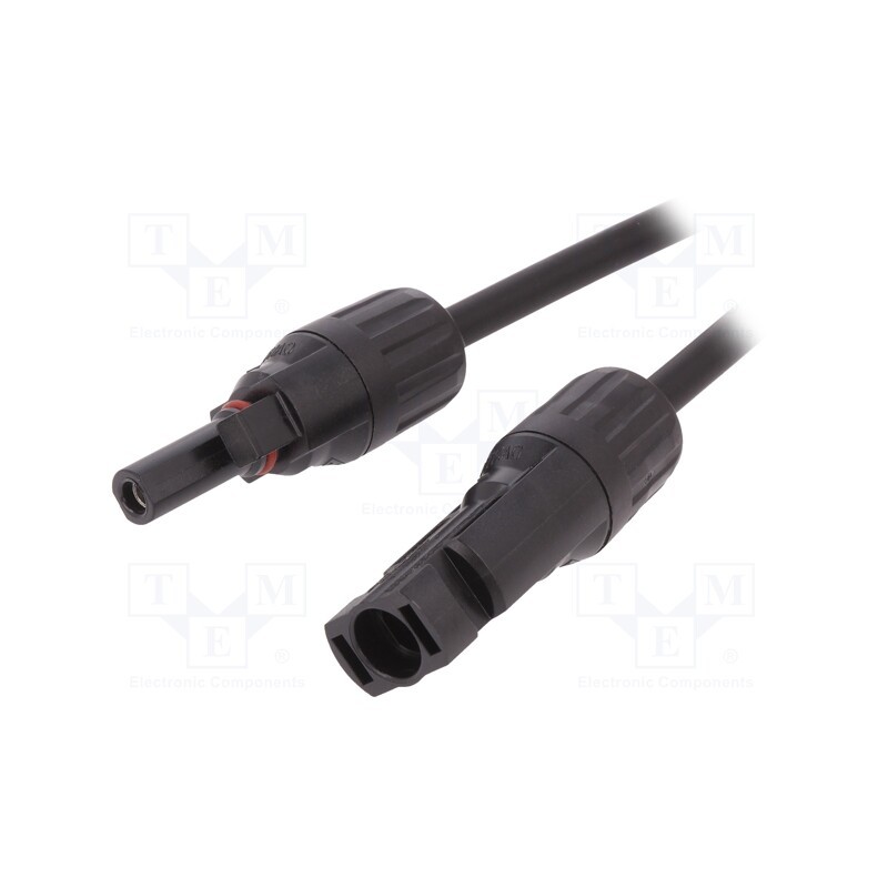 1 pcs x - SOLCON4-1M-MF-CAB - Cable: solar, male, female, 4mm2, plug, plug, PIN: 1, 1m, straight