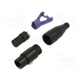 1 pcs x AMPHENOL - AC3FBJ - METAL PLUG STR CORD 3 SKT