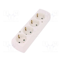 1 pcs x JONEX - 5907570002289 - Connector: AC supply, female, splitter, 2P+PE, 250VAC, 16A, white