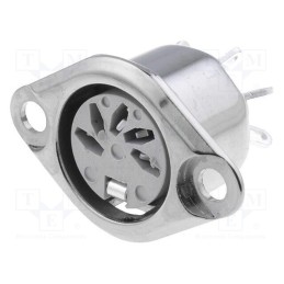 1 pcs x DELTRON - 630-0500 - Socket, DIN, female, PIN: 5, Layout: 180°, soldering, 34V, 2A, 10mΩ