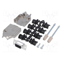 1 pcs x MH CONNECTORS - MHDTZK9-DB9S-K - D-Sub, PIN: 9, plug, female, straight, soldering, for cable