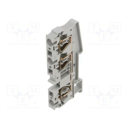 1 pcs x PHOENIX CONTACT - 3036466 - Splice terminal: rail, 0.2÷6mm2, ways: 1, terminals: 3, grey, ST