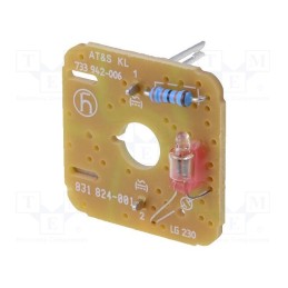 1 pcs x HIRSCHMANN - 831824001 GDME LG 230 - Insert, with glow lamp, GDME, 8A, 250V