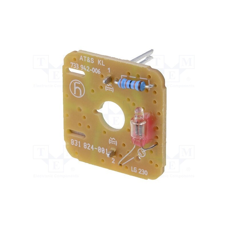 1 pcs x HIRSCHMANN - 831824001 GDME LG 230 - Insert, with glow lamp, GDME, 8A, 250V