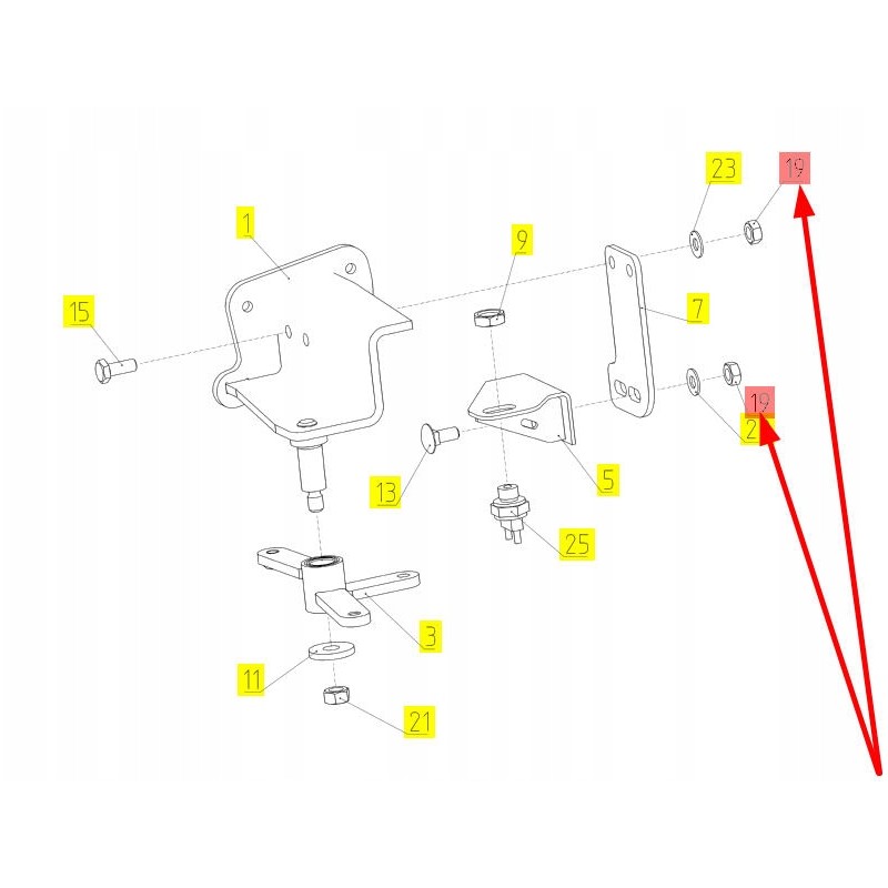 101864035 regular 6-point nut m10 rostselmash